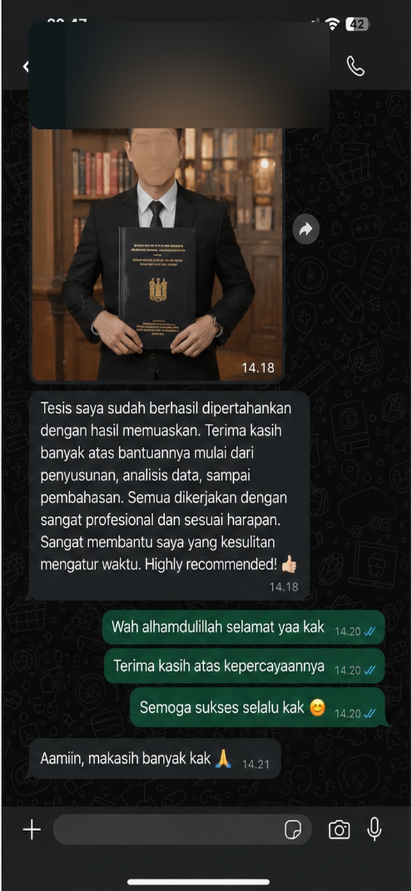 Tesis Berhasil Dipertahankan